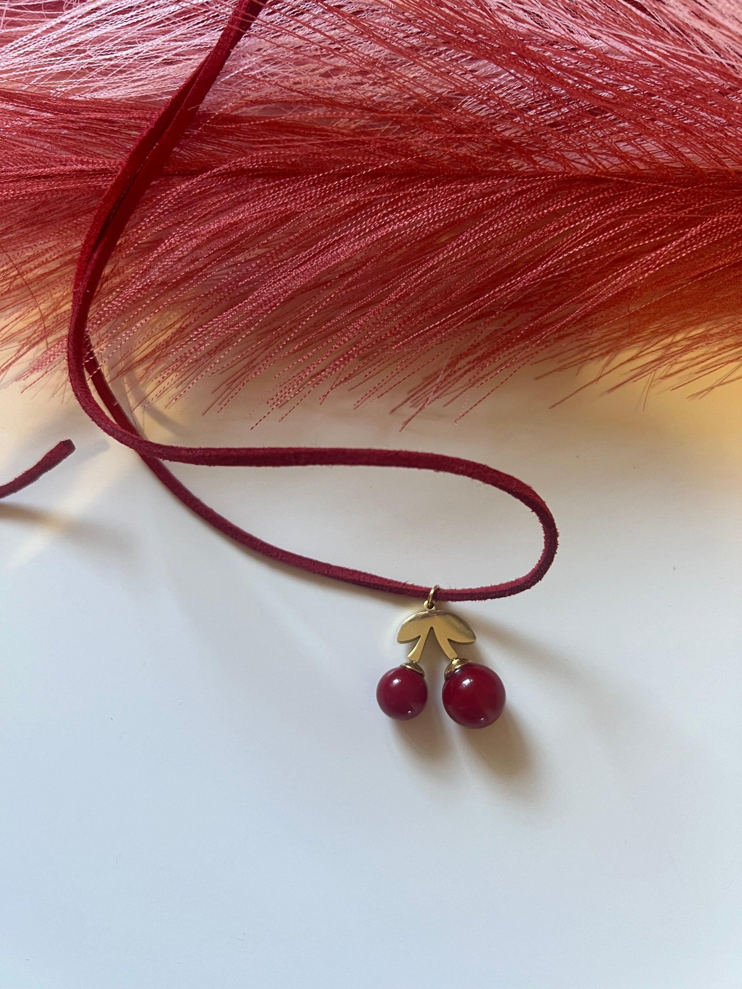 Collana cherry con filo 🍒