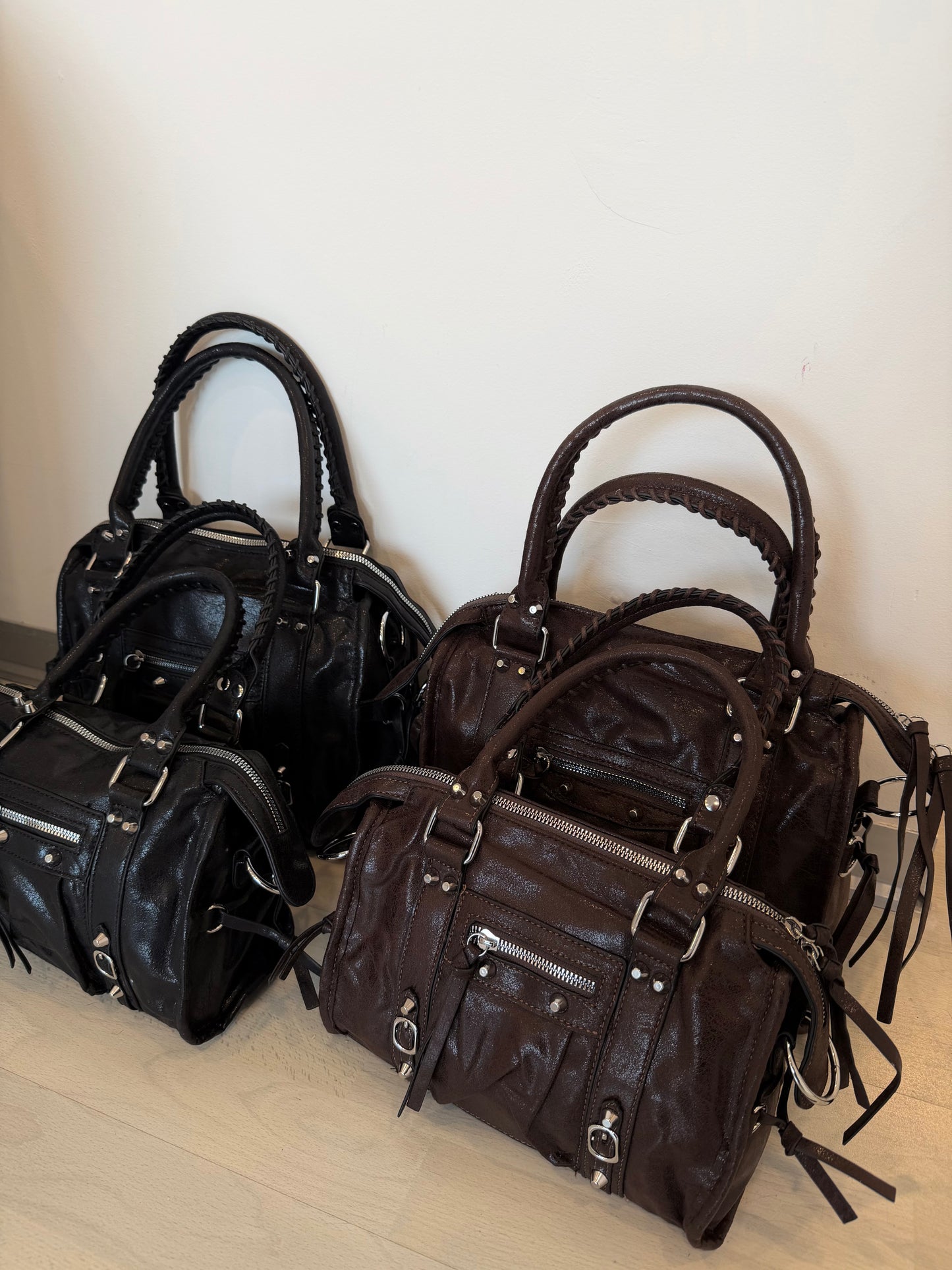 Borsa Amber big - dettagli argento