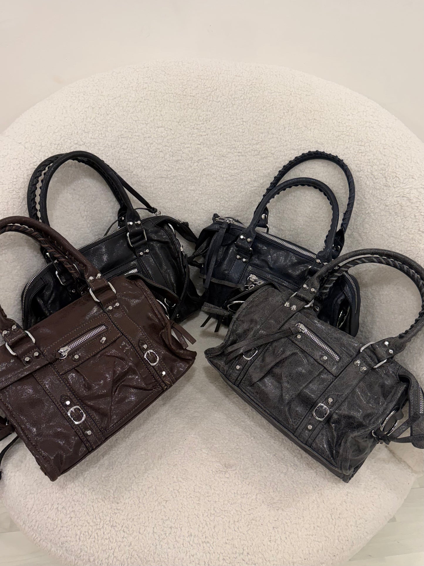 Borsa Amber mini - dettagli argento